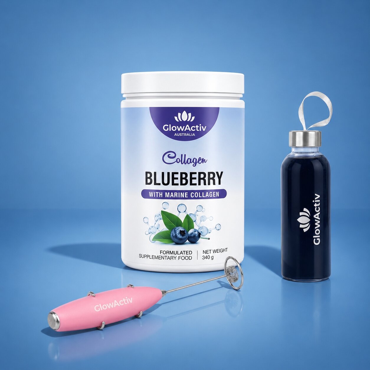 3-in-1 Marine Collagen Glow Matrix™ – Blueberry Collagen Peptides Glowactiv