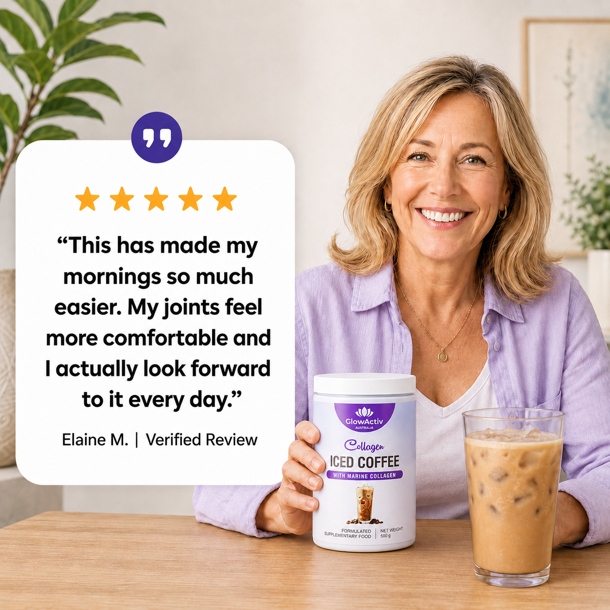 3-in-1 Marine Collagen Glow Matrix™ – Iced Coffee Collagen Peptides Glowactiv
