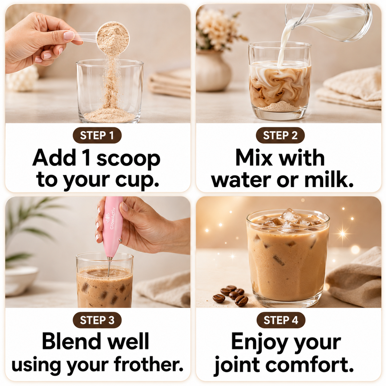 3-in-1 Marine Collagen Glow Matrix™ – Iced Coffee Collagen Peptides Glowactiv