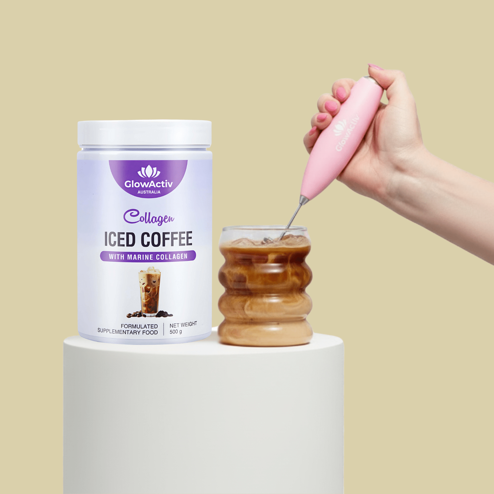 3-in-1 Marine Collagen Glow Matrix™ – Iced Coffee - Collagen Peptides - Glowactiv