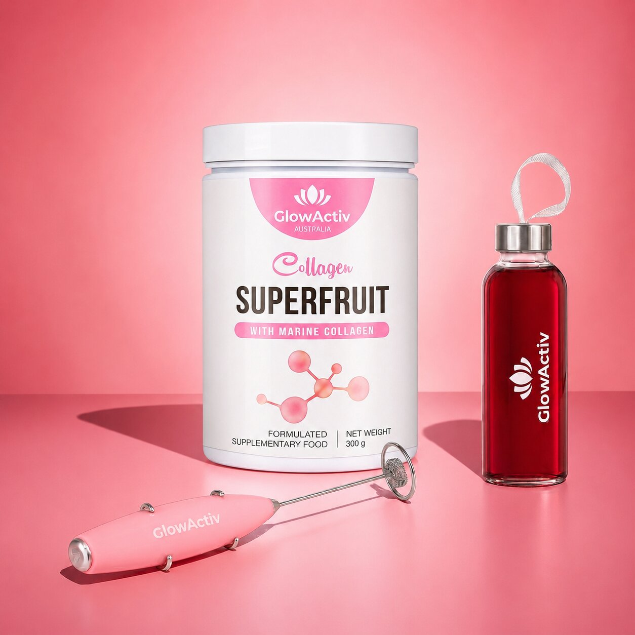 3-in-1 Marine Collagen Glow Matrix™ – Superfruit 300mg Collagen Peptides Glowactiv