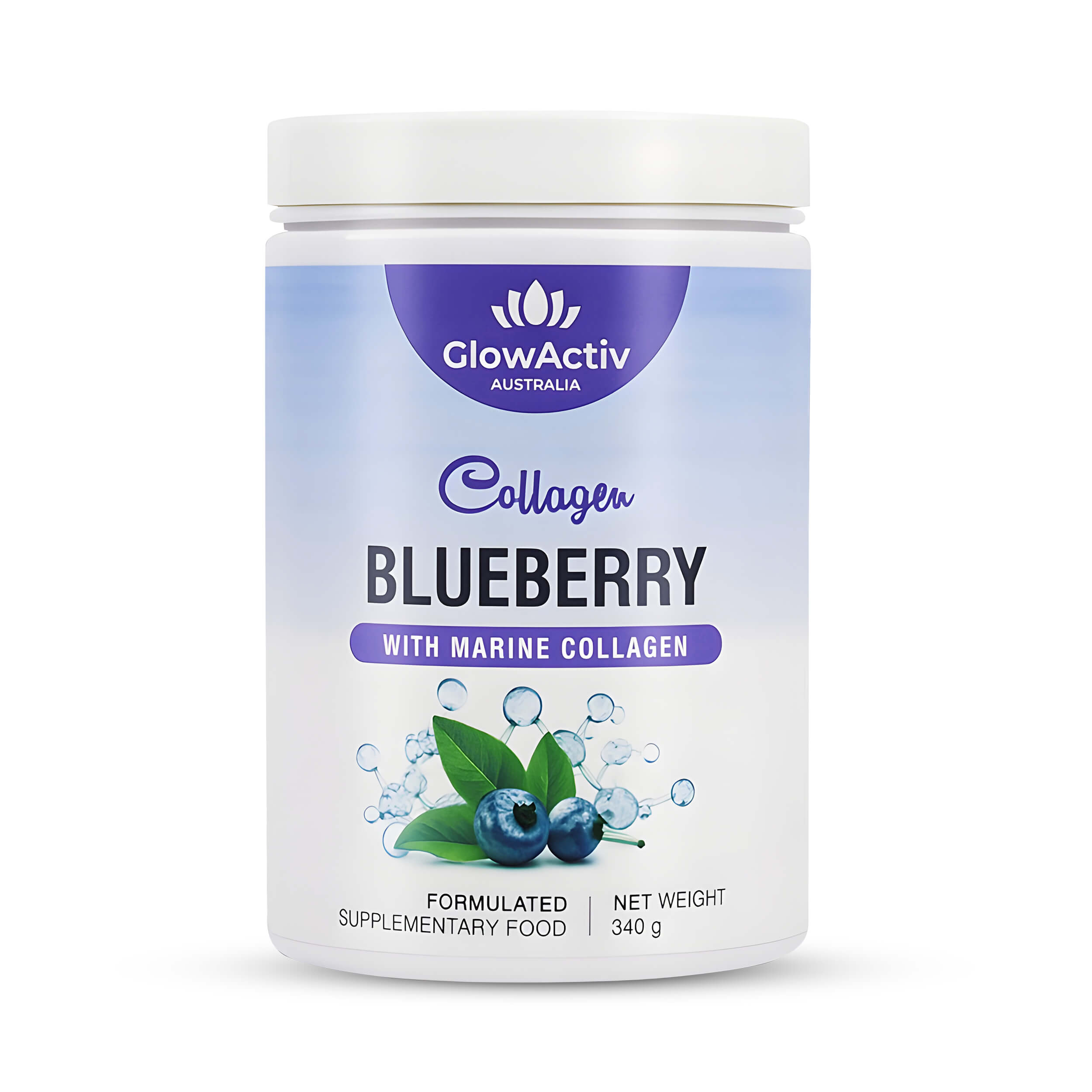 Marine Collagen Peptides Powder – Blueberry Glow