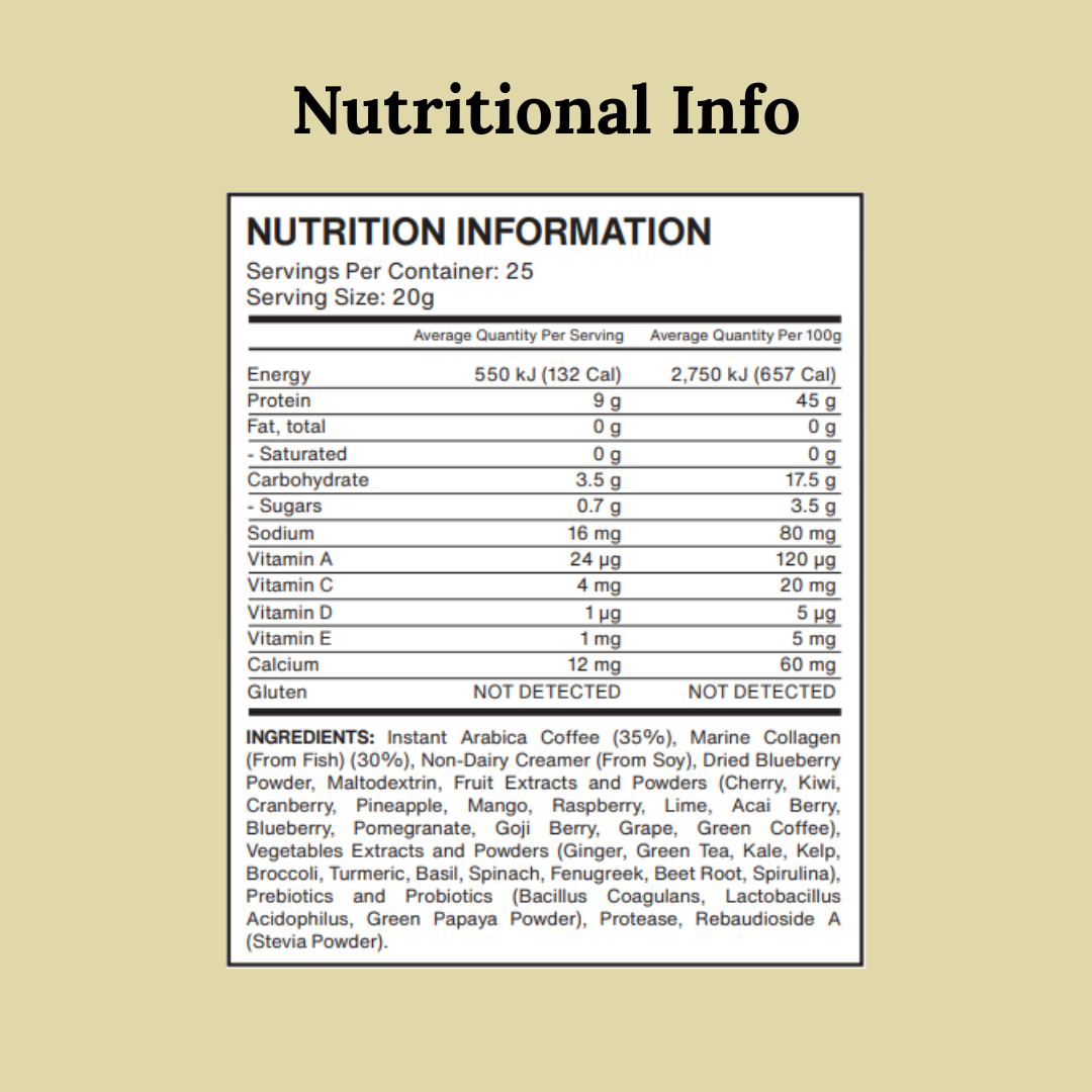 Marine Collagen Peptides Powder – Iced Coffee Energy