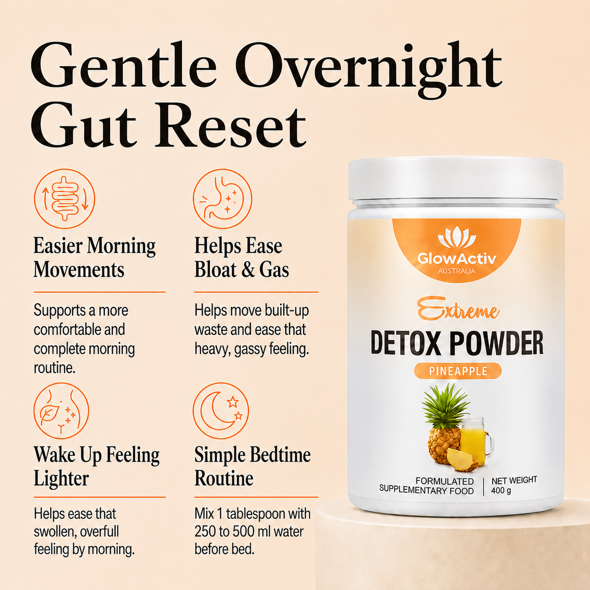 Extreme Detox & Gut Cleanse Powder – Pineapple Landing Detox Powder Glowactiv