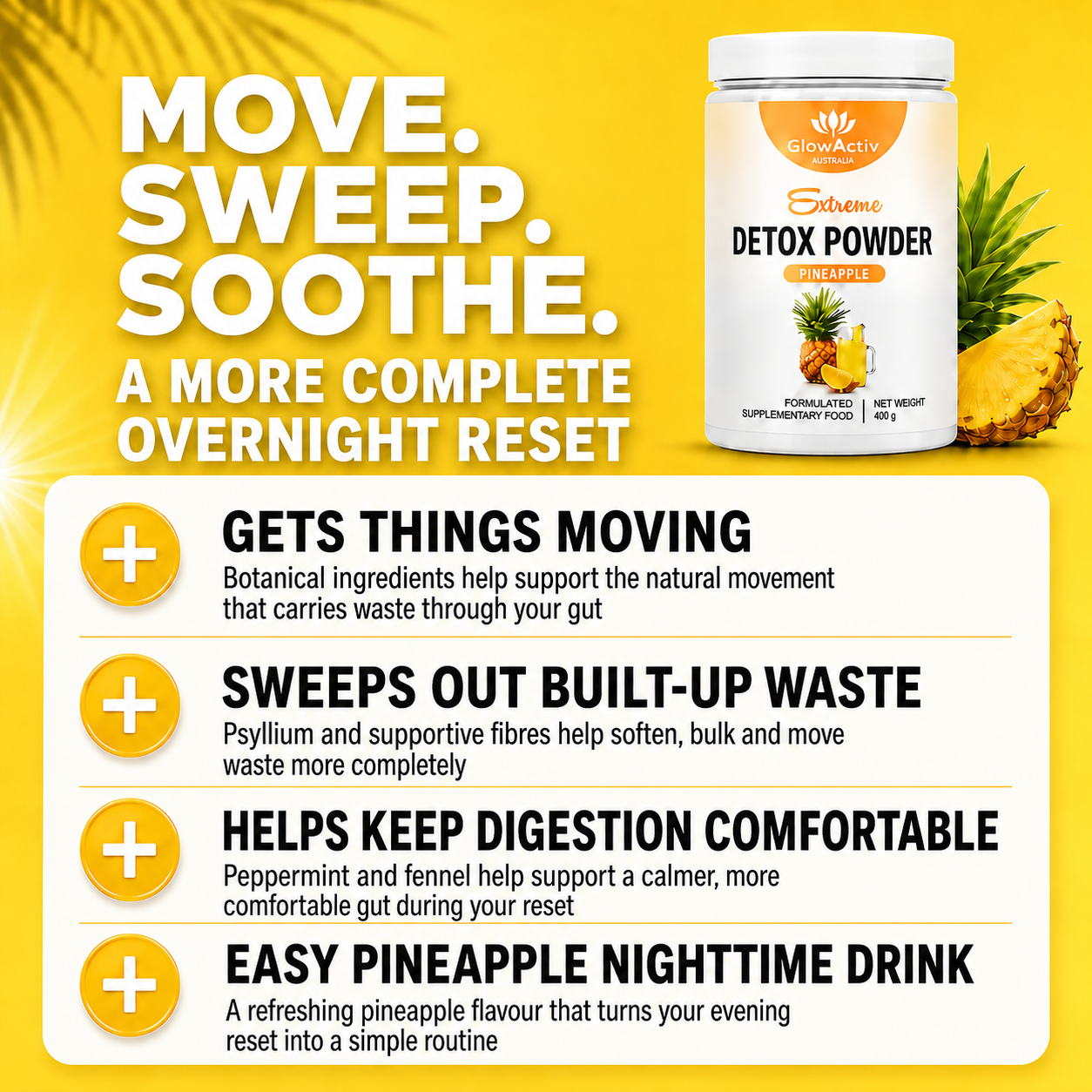 Extreme Detox & Gut Cleanse Powder – Pineapple Landing Detox Powder Glowactiv