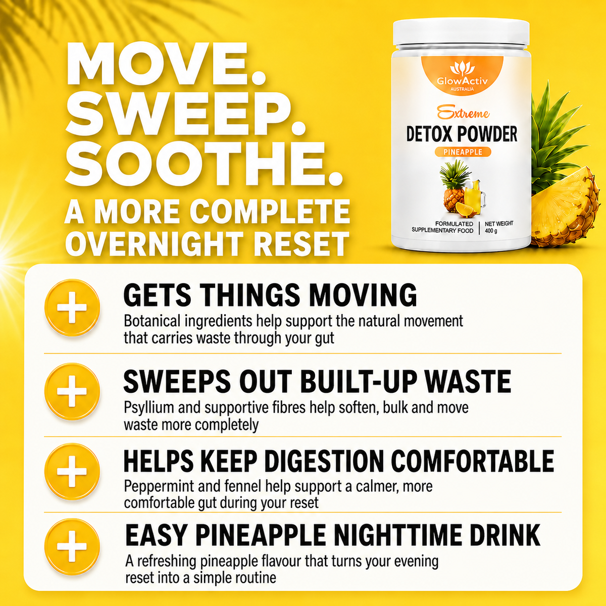 Extreme Detox & Gut Cleanse Powder – Pineapple Landing Detox Powder Glowactiv
