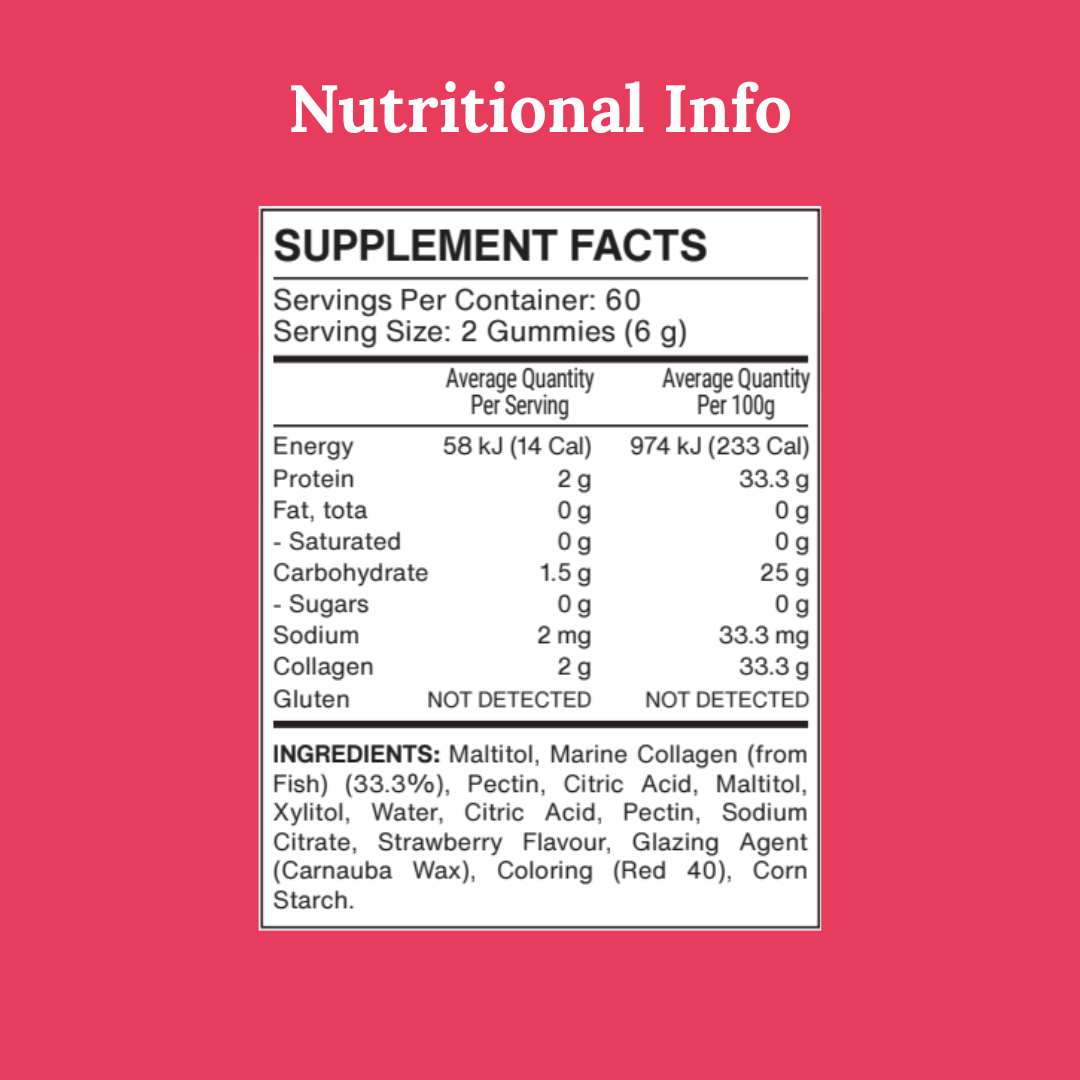 Marine Collagen Beauty Gummies – Strawberry Glow - Collagen Gummies - Glowactiv