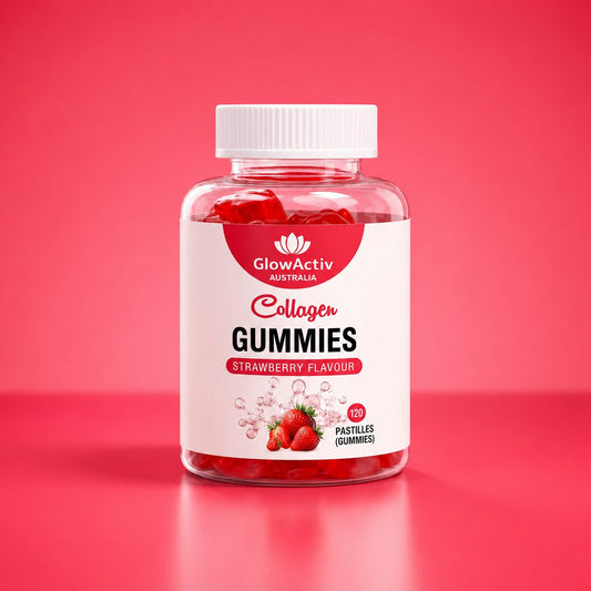 Marine Collagen Beauty Gummies – Strawberry Glow Collagen Gummies Glowactiv