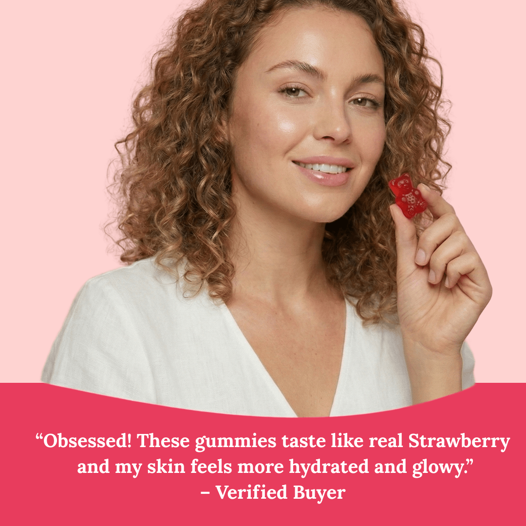 Marine Collagen Beauty Gummies – Strawberry Glow - Collagen Gummies - Glowactiv